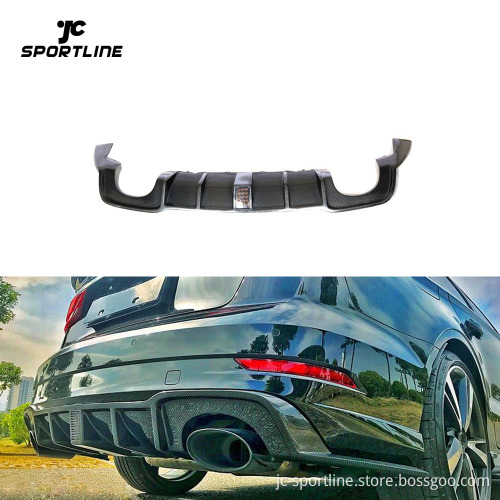 Carbon Fiber Rear Bumper Diffuser with LED Brake Light for Audi RS3 Sedan 4-Door 2017-2018